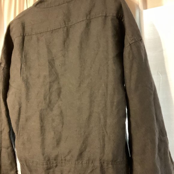 The Shanty Corporation Jumpsuit S Blue-Gray Button Front Long Sleeve Pockets - Picture 9 of 10